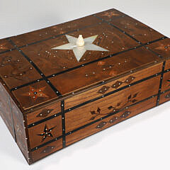 Finely Inlaid Maritime Theme Box, 19th Century