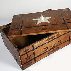 Finely Inlaid Maritime Theme Box, 19th Century