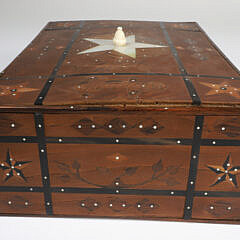 Finely Inlaid Maritime Theme Box, 19th Century