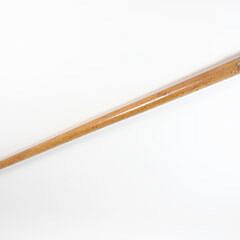 Pique Pommander Grip Silver Inlaid Walking Stick with Silver Collar and Eyelet Dated 1698