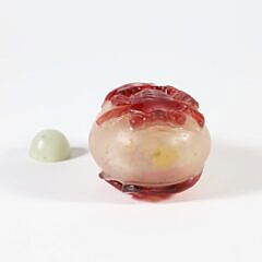 Chinese Red Overlay Glass “Goldfish” Snuff Bottle, Qing Dynasty