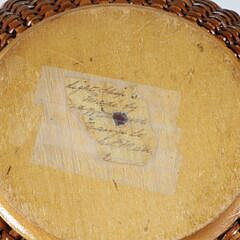 Labeled Round Swing Handle Nantucket Basket, 19th Century