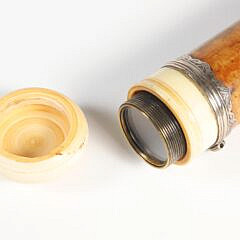 37 Inch Telescope Walking Stick With Silver Collar