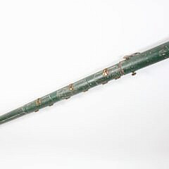 Rare System Grain Tester Shagreen Shaft Cane 19th Century