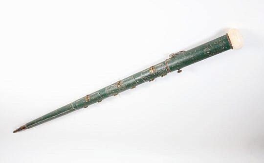 Rare System Grain Tester Shagreen Shaft Cane 19th Century