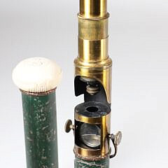 Rare System Grain Tester Shagreen Shaft Cane 19th Century