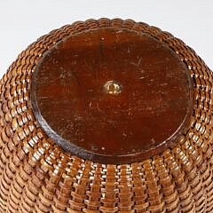 Fine Round Swing Handle Nantucket Basket, 19th Century