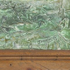 Vintage Carved Relief of a Whaling Barque Signed Thomas