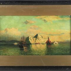 Oil on Canvas "Marine Scene", 19th Century