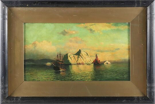 Oil on Canvas "Marine Scene", 19th Century