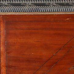 English Marquetry Panel Depicting a Three-Masted Triple Decked Man-O-War, 19th Century