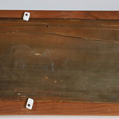 American Scrimshaw Baleen Plaque, 19th Century