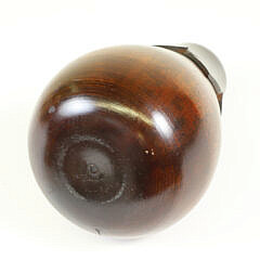 Antique Japanese Two-Tone Carved Wood Eggplant Tea Caddy
