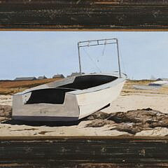 John Austin (1918-2001) Tempera on Artist Board "Scallop Boat"
