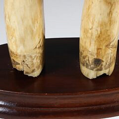 Fine Pair of Scrimshaw Whale Teeth Engraved with Whaling Scenes, 19th Century