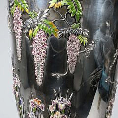 Japanese Polychrome Enameled Sterling Silver Presentation Cup, circa 1898