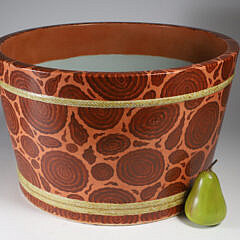 Japanese Faux Wood Porcelain Wash Basin