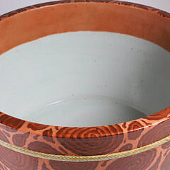 Japanese Faux Wood Porcelain Wash Basin
