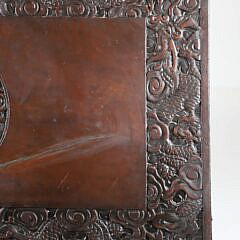 Fine Chinese Export Dragon Motif Carved Camphor Wood Trunk, 19th Century