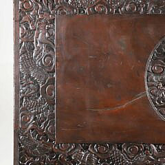 Fine Chinese Export Dragon Motif Carved Camphor Wood Trunk, 19th Century