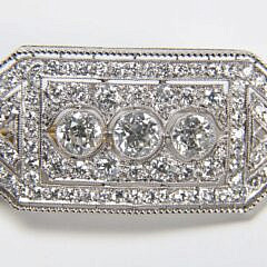145-5655 Art Deco Platinum Diamond Brooch A IMG_9960
