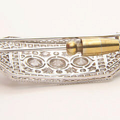 Art Deco Platinum and 95 Old European Cut Diamonds Brooch, Approx. 6.29tcw
