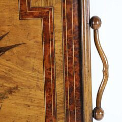 Continental Marquetry Bird Inlaid Two-Sided Serving Tray, 19th Century