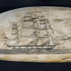 English Britannia Scrimshaw Whale Tooth, 19th Century