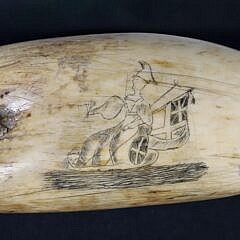 English Britannia Scrimshaw Whale Tooth, 19th Century