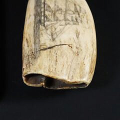 English Britannia Scrimshaw Whale Tooth, 19th Century