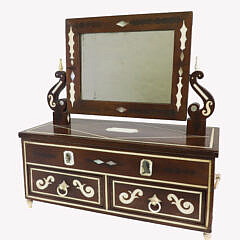 Rare American Sailor Made Dressing Mirror, circa 1840-1860