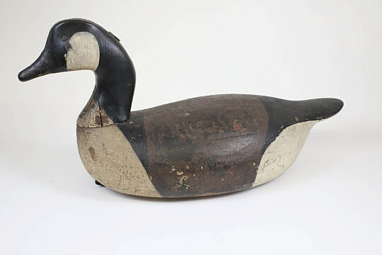 Antique Swimming Canada Goose Decoy