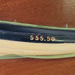 Fine 19th C. Paint Decorated Fishing Dory “Elsie” Half Hull Builders Model