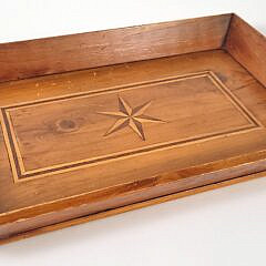 Antique Sailor Made Nautical Star Inlaid Serving Tray