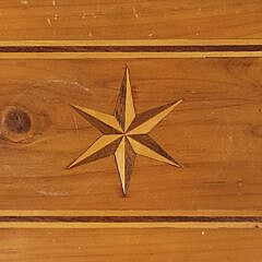 Antique Sailor Made Nautical Star Inlaid Serving Tray