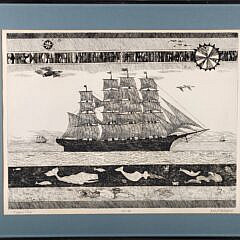 John Lochtefeld (1933-2025) Limited Edition Nantucket Etching “Clipper Ship”