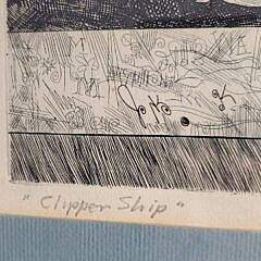 John Lochtefeld (1933-2025) Limited Edition Nantucket Etching “Clipper Ship”