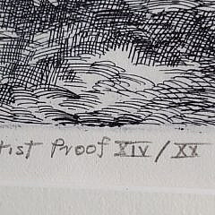 John Lochtefeld (1933-2025) Artist’s Proof Edition Nantucket Etching “Quiet Flower Laden Shore”