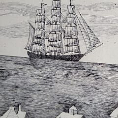 John Lochtefeld (1933-2025) Artist’s Proof Edition Nantucket Etching “Quiet Flower Laden Shore”