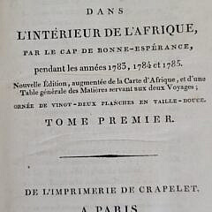 Three Fine Leatherbound Books “Second Voyage De F. Le Valliant” 1803