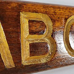 Pair of Vintage Carved & Gilt Nautical Ship Name Board Quarterboard Signs