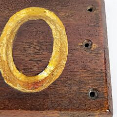 Pair of Vintage Carved & Gilt Nautical Ship Name Board Quarterboard Signs