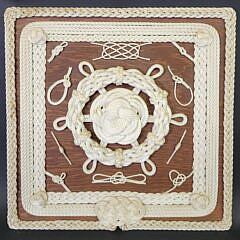 Pair of Vintage Mid Century Intricate Sailor Made Rope Work Nautical Knot Boards