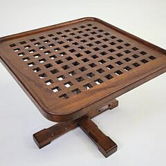 Antique Nautical Teak Yacht Hatch Cover Side Table