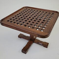Antique Nautical Teak Yacht Hatch Cover Side Table