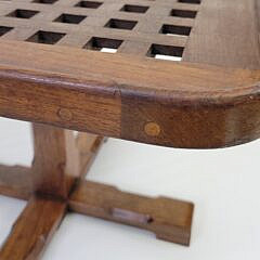 Antique Nautical Teak Yacht Hatch Cover Side Table