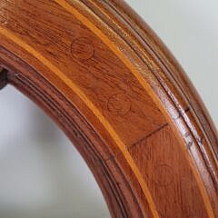 Antique 1920s Mahogany American Yacht Ships Wheel
