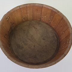 Antique C. Wilder & Son Hingham Brass Bound Wooden Basin Bucket
