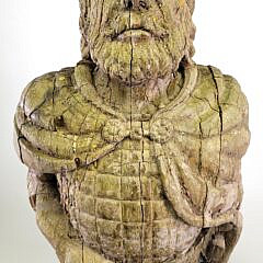 Antique Carved and Painted Folk Art Viking Ship’s Figurehead