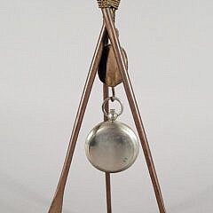 Antique Nautical Motif Brass & Bronze Pocket Watch Stand